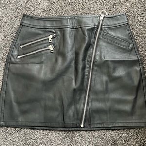 Pleather Black Mini Skirt